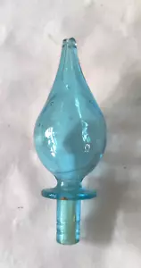Vintage Empoli Glass Light Blue Stopper Only * AS IS * - Picture 1 of 7
