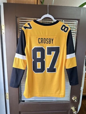 Camiseta deportiva de hockey auténtica de la NHL para mujer Sidney Crosby #87 Pittsburgh Penguins Foto 1 de 4