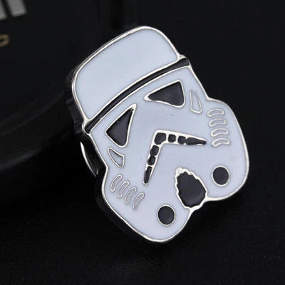 WHT1 STAR WARS STORMTROOPER Logo Metal Pin brooch prop badge darth vader cosplay - Image 1 of 4