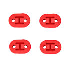 Quality Car 4x Red Rubber 2 Hole 11mm Tail Pipe Hanger Mount Exhaust Holder Tool