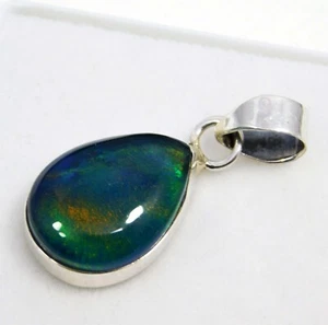Colgante Ammolita Natural 10,90 quilates Plata de Ley 925 Arco Iris Colores Fuego - Imagen 1 de 8