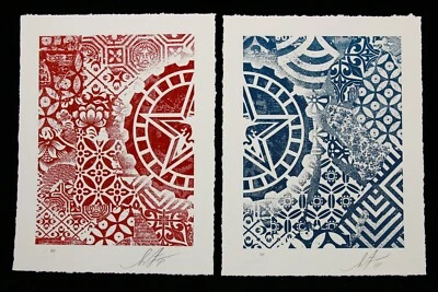SHEPARD FAIREY Hublot Diptyque 2018 Letterpress SIGNIERT OBEY GIANT - Bild 1 von 4