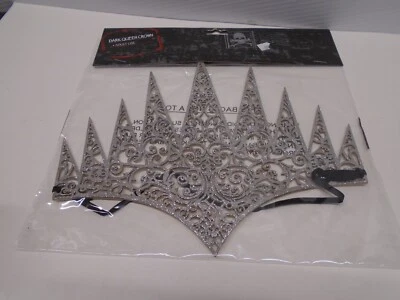 Diadema Corona Halloween Reina Oscura Plateada NUEVO Brillante Día de los Muertos Foto 1 de 2