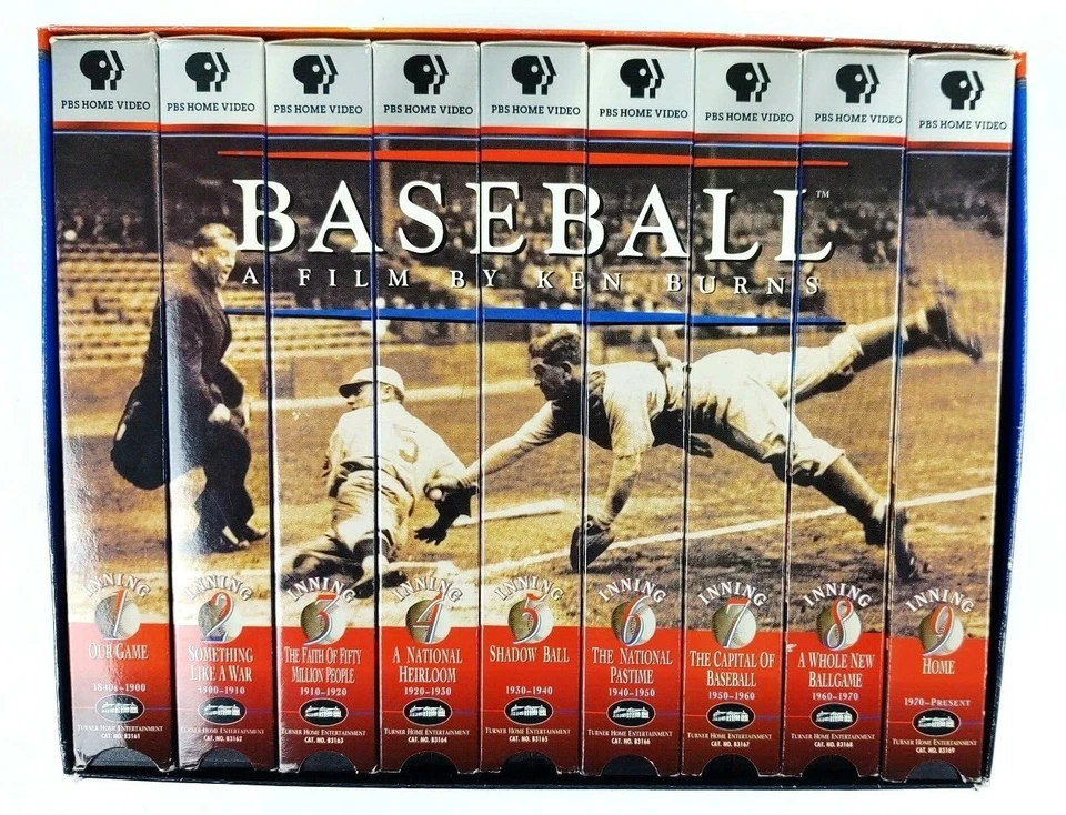 Baseball: A Film by Ken Burns - Nine Inning Boxed Set (VHS, 1994, 9-Tape Set) - Image 1 of 4