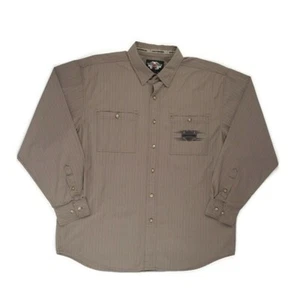 Harley Davidson Motorcycles Herren Button Front Hemd Large gesticktes Logo Gr. L - Bild 1 von 9