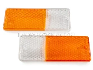 Lada Niva / Lada 2103 2106 Front Turn Signal Lens White/Orange 2103-3712070/71 - Foto 1 di 1