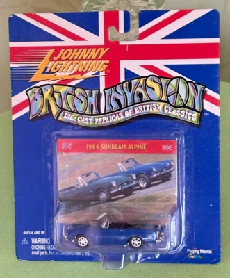 JOHNNY LIGHTNING INVASIÓN BRITÁNICA RÉPLICA COCHE FUNDIDO A PRESIÓN: NUEVO CON ETIQUETAS SUNBEAM ALPINE 1964 Foto 1 de 4