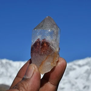 LEPIDOCROCITE TIBETAN RED PHANTOM QUARTZ TEMPLE HEART DOW CRYSTAL APERTURE KEY - Picture 1 of 10