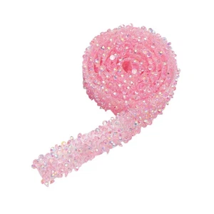 Self Adhesion Rhinestone Ribbon Trim 35inch Sparkling Roll Sticker for Cups - Picture 1 of 3