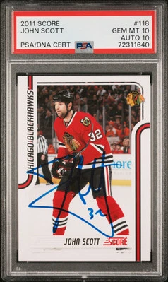2011-12 Panini Score John Scott Autograph #118 PSA 10 Auto 10 - Image 1 of 2
