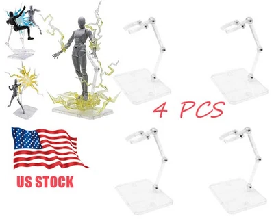 Soporte de exhibición de figura de acción ajustable 4 piezas HG144 base modelo muñeca soporte Foto 1 de 4