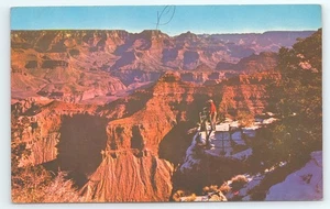 Cartolina Grand Canyon Parco Nazionale Arizona Rim Vista Punto di vista pubblicata 1968 - Foto 1 di 3
