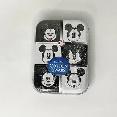 New Sealed Collectible Disney Vintage Look Mickey Mouse Cotton Swabs 6 Faces - Image 1 of 2