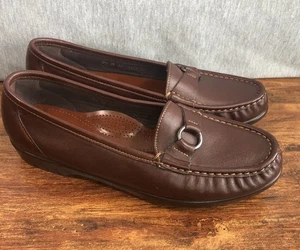 Mocassino SAS Shoe Jewel Ring donna misura 8,5 M pelle marrone tripad made in USA - Foto 1 di 11