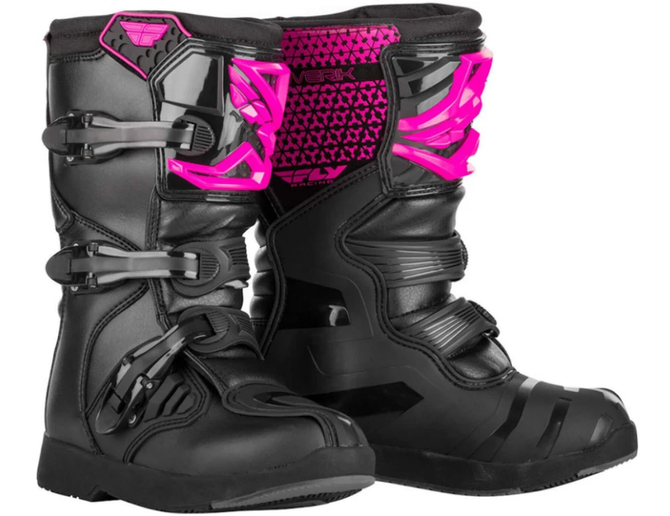 FLY RACING Jóvenes Niñas Maverik Botas Todoterreno Rosa/Negro Talla 3 364-67903 Foto 1 de 4