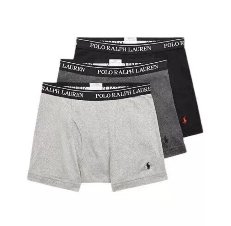 Nuevo con etiquetas. Polo Ralph Lauren. Pack de 3. Calzoncillo boxer clásico de algodón. Multi. MRSP. $49,50 Foto 1 de 4