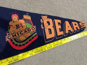 Rare 1940's-50's CHICAGO BEARS 29 1/2 Inch Pennant-B Uniform-please Read - Picture 1 of 6