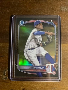 2025 1st Bowman Chrome Esteban Mejia Reptilian Refractor Texas Rangers - Bild 1 von 2