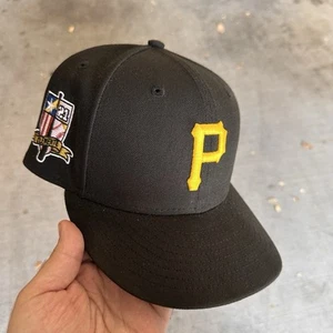7 1/2 Negro New Era Piratas de Pittsburgh Roberto Clemente Parche Lateral 59Fifty Sombrero - Imagen 1 de 3