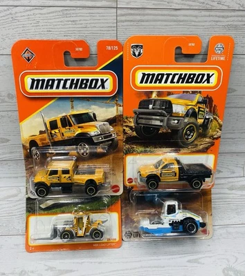 Juego de 4 Matchbox Construction - International CXT, MBX Load Lifter y Dodge Ram Foto 1 de 4