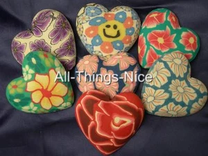 3 Large XXL 50mm Flower HEART Polymer Fimo Clay Bead Pendant Jewellery Making - Picture 1 of 1