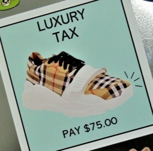 MONOPOLY Sneakerhead Kühlschrankmagnet Geschenk Burberry Luxus Steuer Sneaker Kopf lustig - Bild 1 von 6