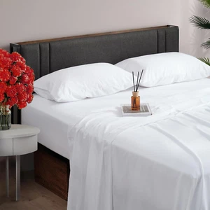 4 Piece Queen Size Bed Set, Upgraded Cooling Deep Pocket Comfy Breathable Hotel - Picture 1 of 9