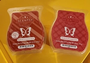 Scentsy Warmer Bars Apple & Cinnamon Sticks/Perfectly Pomegranite. *see Descrip - Picture 1 of 5
