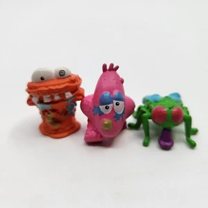 3 Zuru Smashers Gross Out Mini Figures Runny Nose Pink Filthy Fly Trash Can Man - Picture 1 of 5