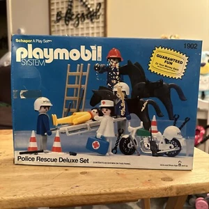 SISTEMA PLAYMOBIL 1902 VINTAGE POLICÍA RESCATE ESPECIAL DE LUJO SET CAJA ABIERTA - Imagen 1 de 9