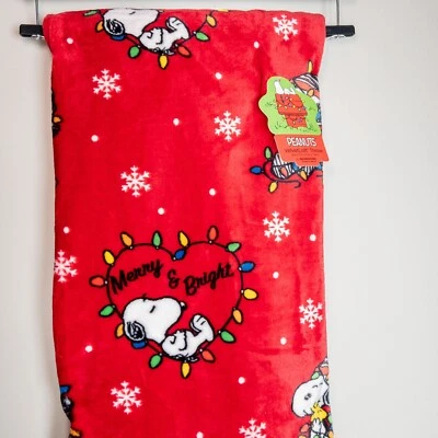 Peanuts Berkshire Snoopy Throw Velvet Soft Blanket For Christmas  60 x 70 XL - Image 1 of 4