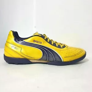 Puma Soccer Shoes Sz US 13 UK 12 EU 47 V5.11 IT Yellow Indoor Sneakers Spid70 - Picture 1 of 11