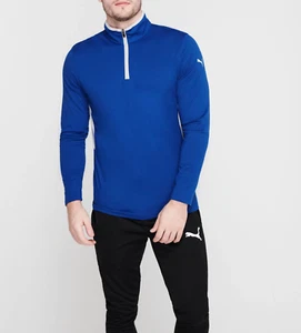Puma Men's Rotation 1/4 Zip Golf Pullover - Mazarine Blue, Size L - Picture 1 of 7