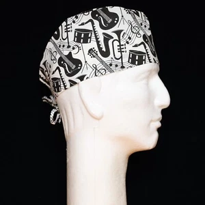 Jazz Musical Instrument Theme Scrub Hat - Picture 1 of 1
