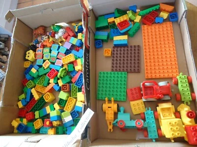 Lote LEGO Duplo Ladrillos Granel Placa Caja Almacenamiento 2,8 KG Súper Age 1er - Imagen 1 de 4