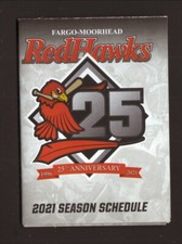 Fargo-Moorhead RedHawks--2021 Pocket Schedule--Coke