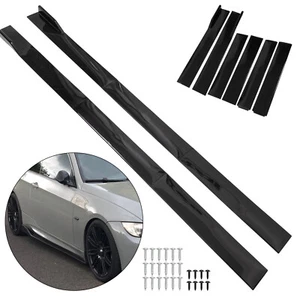 78.7" Side Skirts Extension Rocker Panel Splitter For BMW F30 F80 M3 F82 M4 E92 - Bild 1 von 7