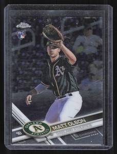 2017 Topps Chrome Matt Olson #98 Base Rookie RC Atlanta Braves 