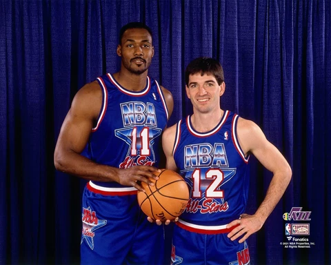 Karl Malone Unsigned Utah Jazz Hardwood Classics 1992 All-Star Game Cover