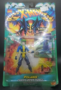 1996 MARVEL X-MEN POLARIS POWER UPPER PUNCH FIGURE FLASHBACK SERIES TOYBIZ NOS - Picture 1 of 3