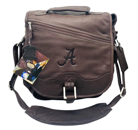 Alabama Crimson Tide Genuine Leather Backpack/Messenger Bag-Canyon Outback-New Cover