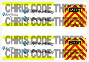 Code 3 selbstklebende Vinyl-Aufkleber 1/43 1/50 - Allelys Heavy Haulage - Transit Jumbo - Bild 1 von 1