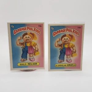 Garbage Pail Kids TOPPS 1986 GPK #118 A & B Half-NELSON & Glandular ANGELA - Picture 1 of 10