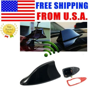 Black Fits Hyundai 2002-2019 Car Shark Fin Antenna Aerial Cover Roof Radio AM/FM - Picture 1 of 20