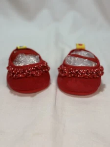 Scarpe Build A Bear rosse bianche con arricciacapelli Mary Jane's - Foto 1 di 5