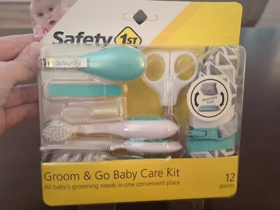 Safety 1st Deluxe Nursery Healthcare & Grooming 12 Pc Kit New Groom & Go - Image 1 of 4
