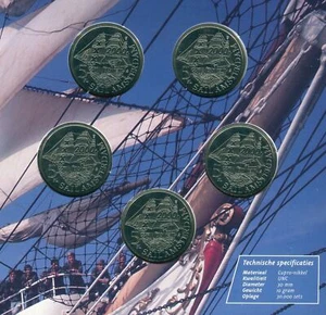 NETHERLANDS 5 FLORIN SAIL 2000 MINT SET 5 Coin #SET1132.7U - Picture 1 of 6