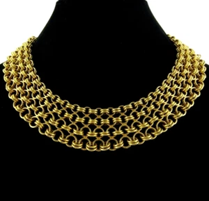 Collar de eslabón de cadena vintage de 18" Monet renacimiento egipcio renacimiento - Imagen 1 de 7