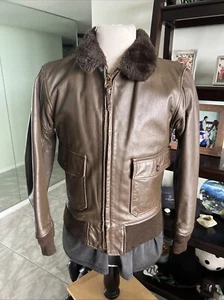 USN Gulf War FLYER'S INTERMEDIATE  TYPE G-1 Aviator Jacket Sz 38 Med Nice✅🌟🇺🇸 - Picture 1 of 17