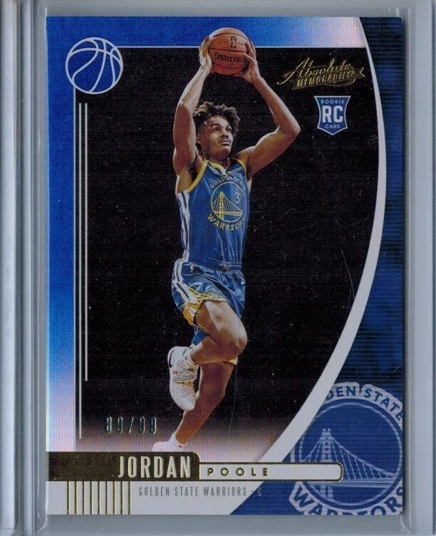 2019-20 PANINI ABSOLUTE JORDAN POOLE RC 69/99 BLUE FOIL ROOKIE COLOR MATCH #73 - Image 1 of 1